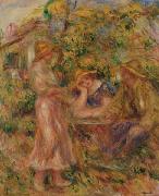 Pierre-Auguste Renoir Three Figures in Landscape Sweden oil painting artist